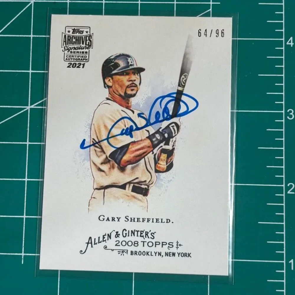 2021 Topps Archives Signature Auto #269 Gary Sheffield /96 Buyback Tigers